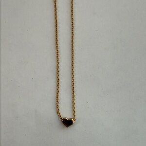 Very Dainty Gold Heart Pendant Necklace